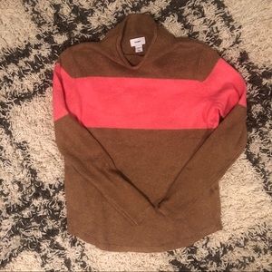 NWT Old Navy camel and pink stripe sweater size XS